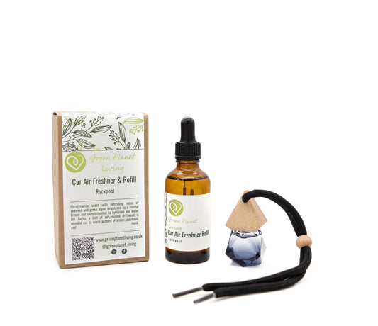 Rockpool car air freshener and refill bottle