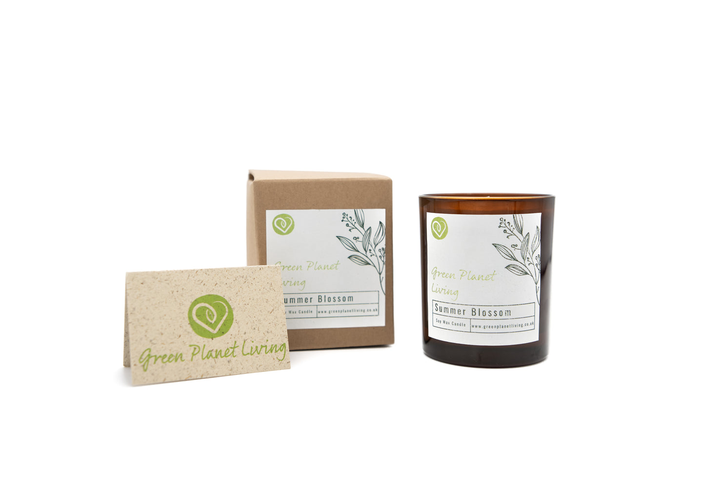 Summer Blossom Soy Candle – 20cl Amber Jar