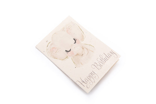 Elephant Happy Birthday Card | Eco-friendly seed card