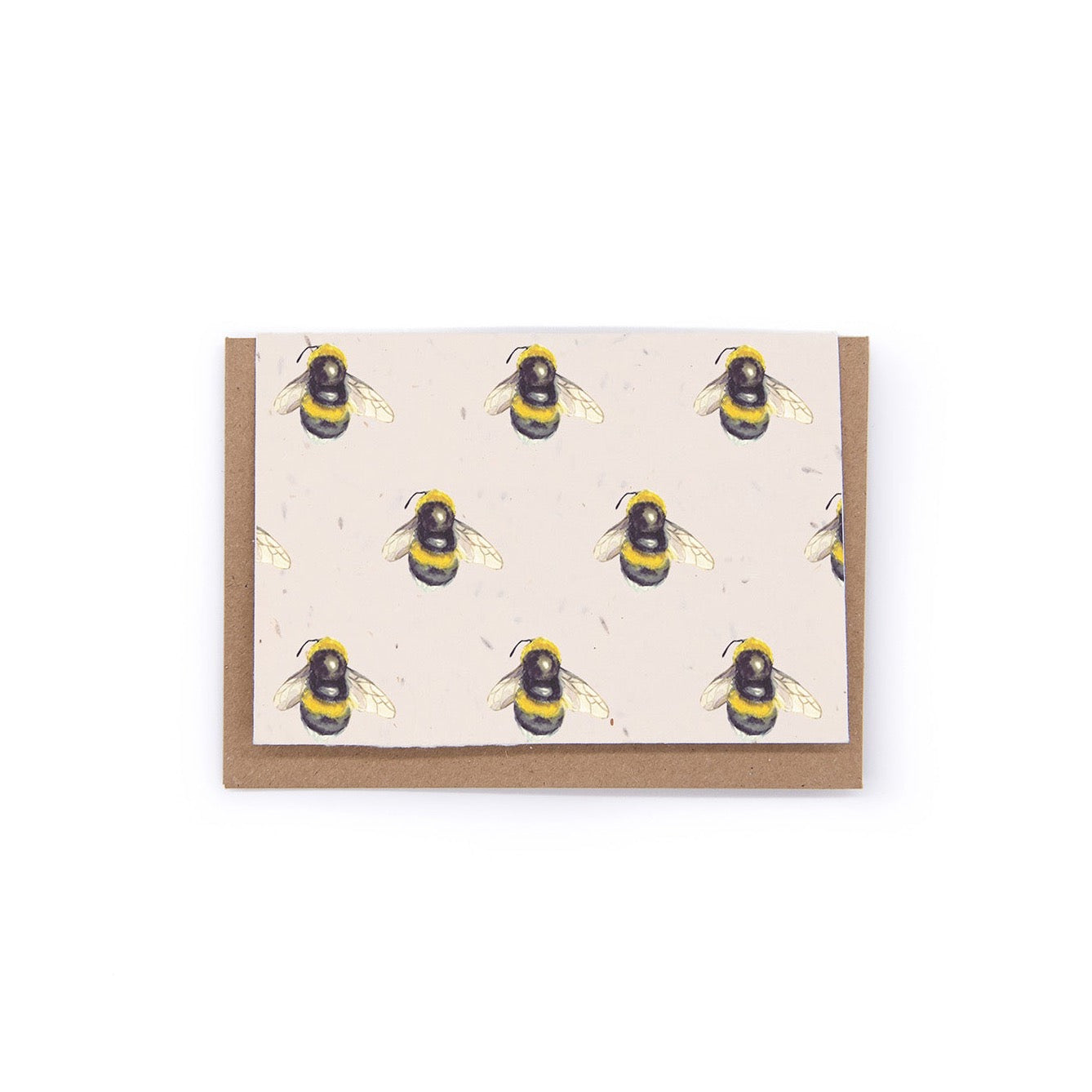 Buzzing Bee themed note cards | Pack of 5 plantable greeting cards