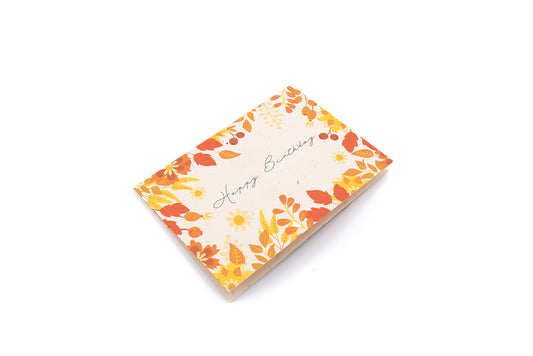 Autumn Leaves Plantable Birthday Card — Wildflower Seed Paper