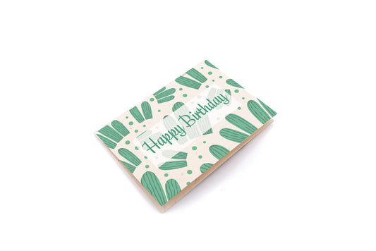 Cactus seed paper birthday card