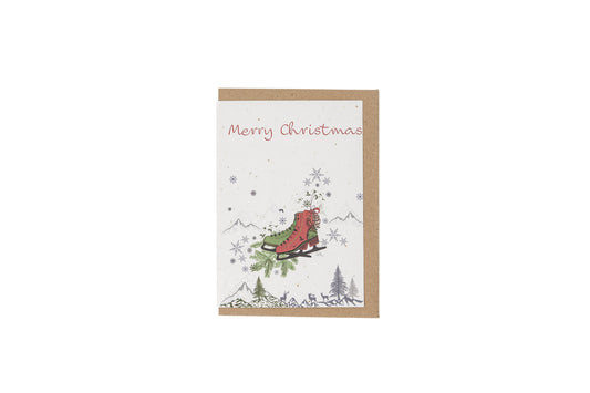 Get Your Skates On – plantable Christmas greetings card