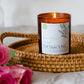 Pink Pepper and Rose Plant Based Candle Amber Jar