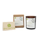 rockpool amber candle with eco-friendly packaging and care card
