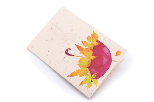 Autumn leaves Wildflower seed paper card clearance