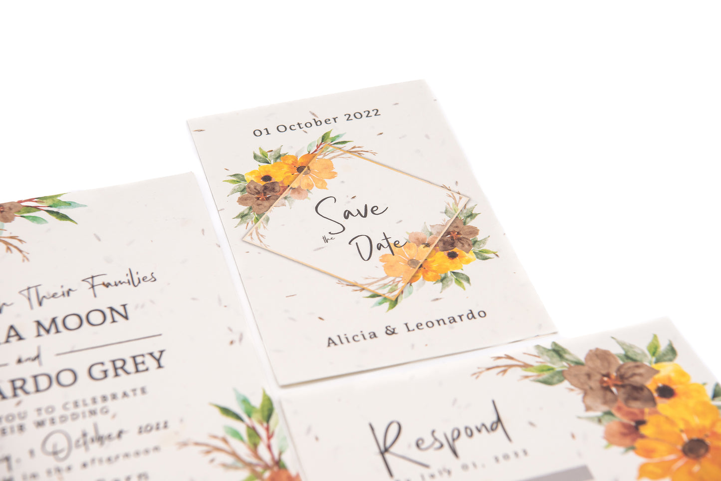 Harvest Collection Seed Paper Save The Date card