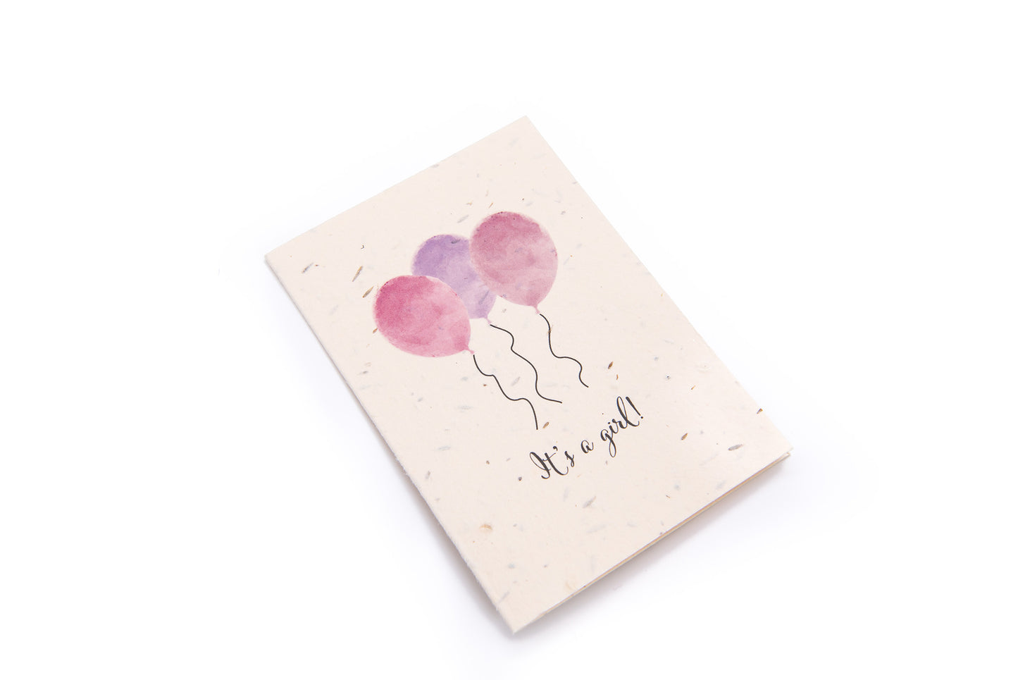 New Baby girl card | Green Planet Living new baby plantable greeting cards