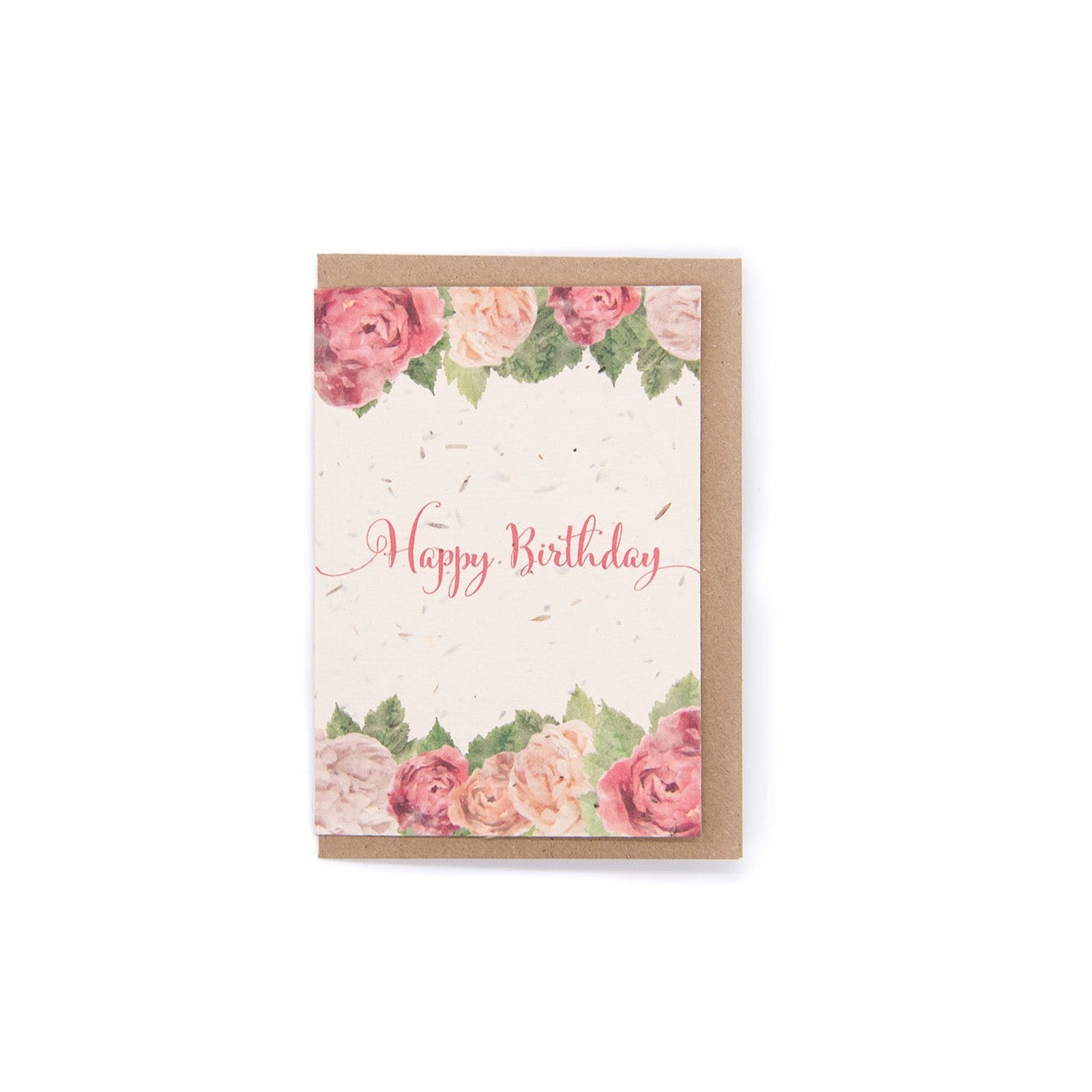 Floral Birthday Card made with Seed Paper
