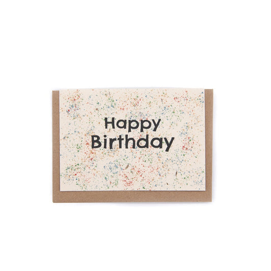 Paint Splatter Seed Paper Birthday Card
