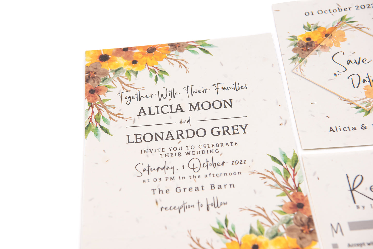 The Harvest Collection Wedding Stationery set